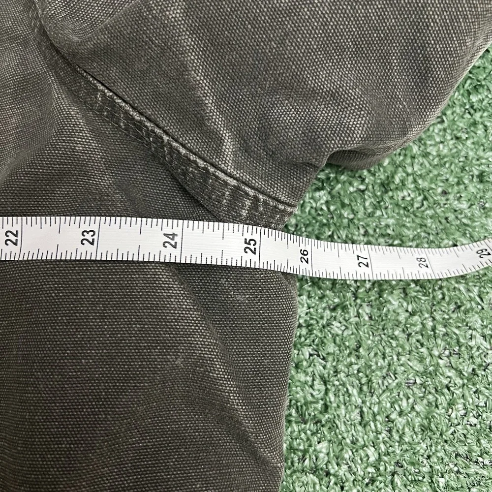 VTG Carhartt Jacket Large Green C26 MOS Distressed Faded Detroit Made in USA